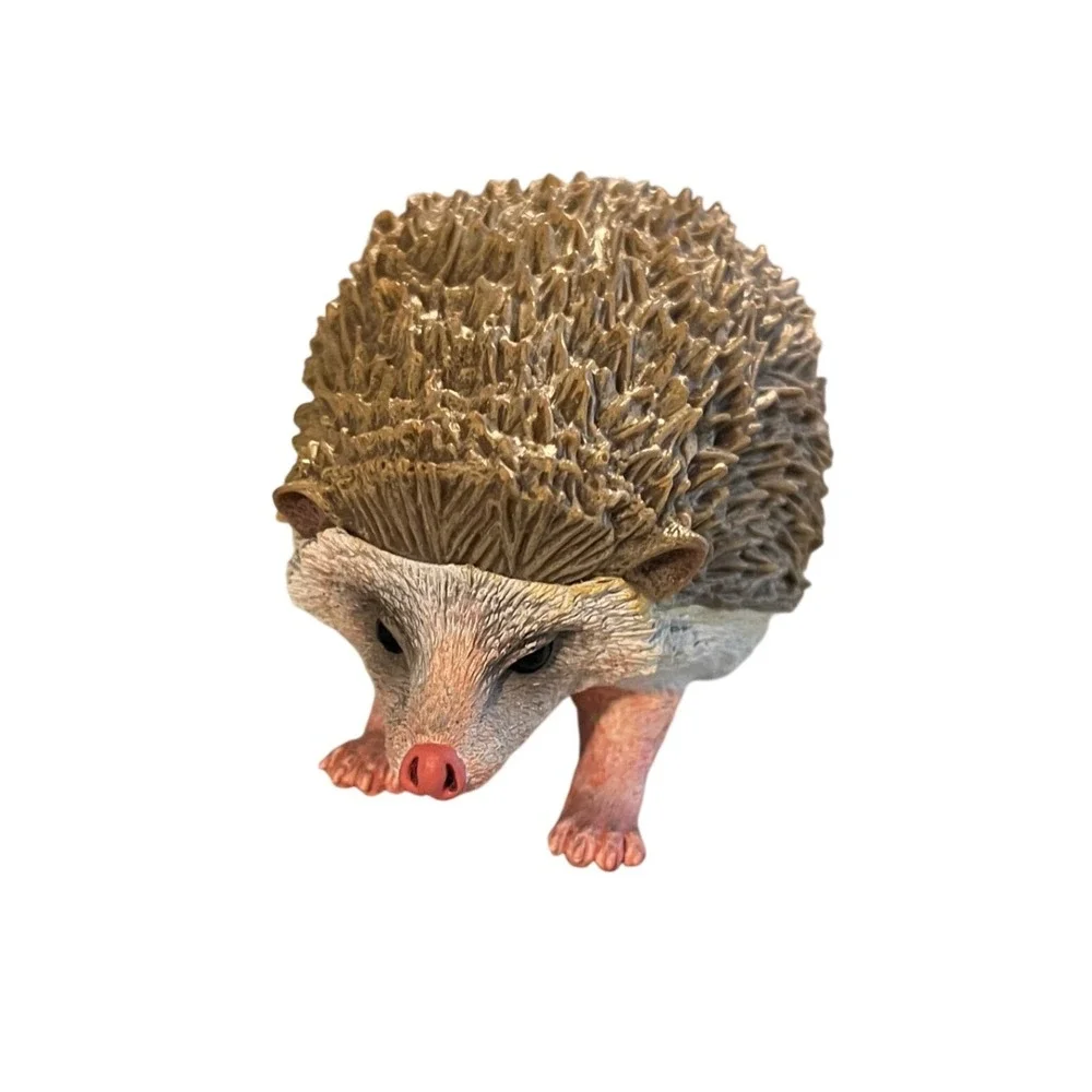 Safari Ltd Incredible Creatures Hedgehog Animal Figurine 2014 Brown Pink 269429